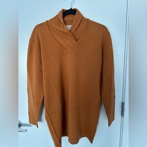 Vintage Ports International Pure Virgin Wool Sweater Shawl Collar Size S